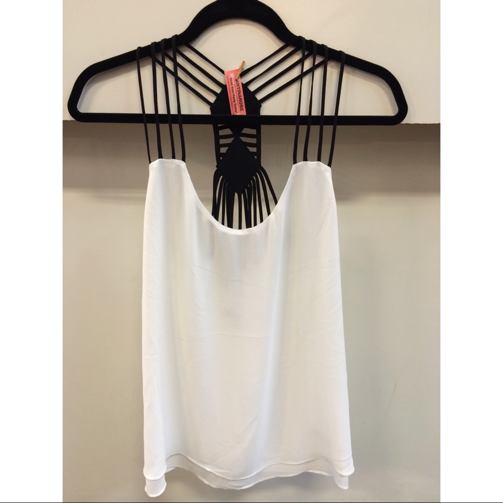 Naked Zebra Two Tone X Back Cami